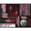K3034-4-CE  Lincoln Viking 3350 Black Auto Darkening Welding Helmet, with Grind Button - Shade 5-13, Class 1/1/1/1